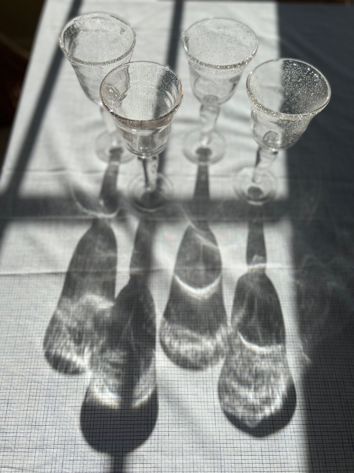 Set of 4 Vintage Bubble Glasses