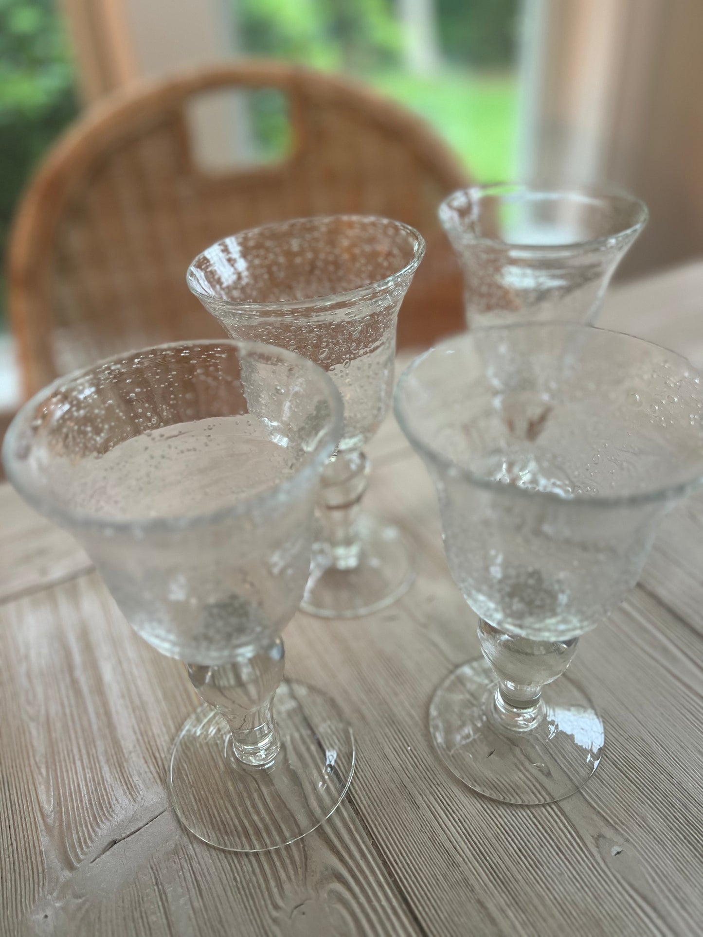 Set of Vintage French Bubble Glasses – Biot Style (Unsigned)