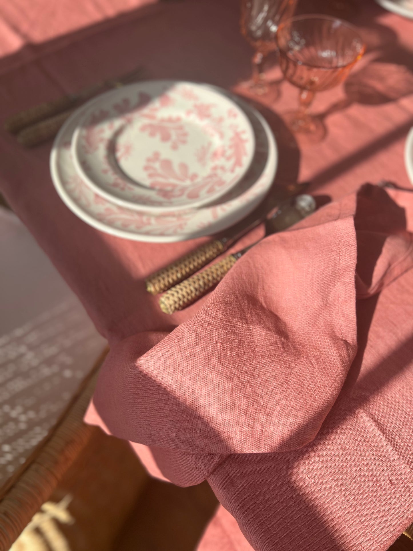 Dusty Pink Linen Napkins (set of 4)