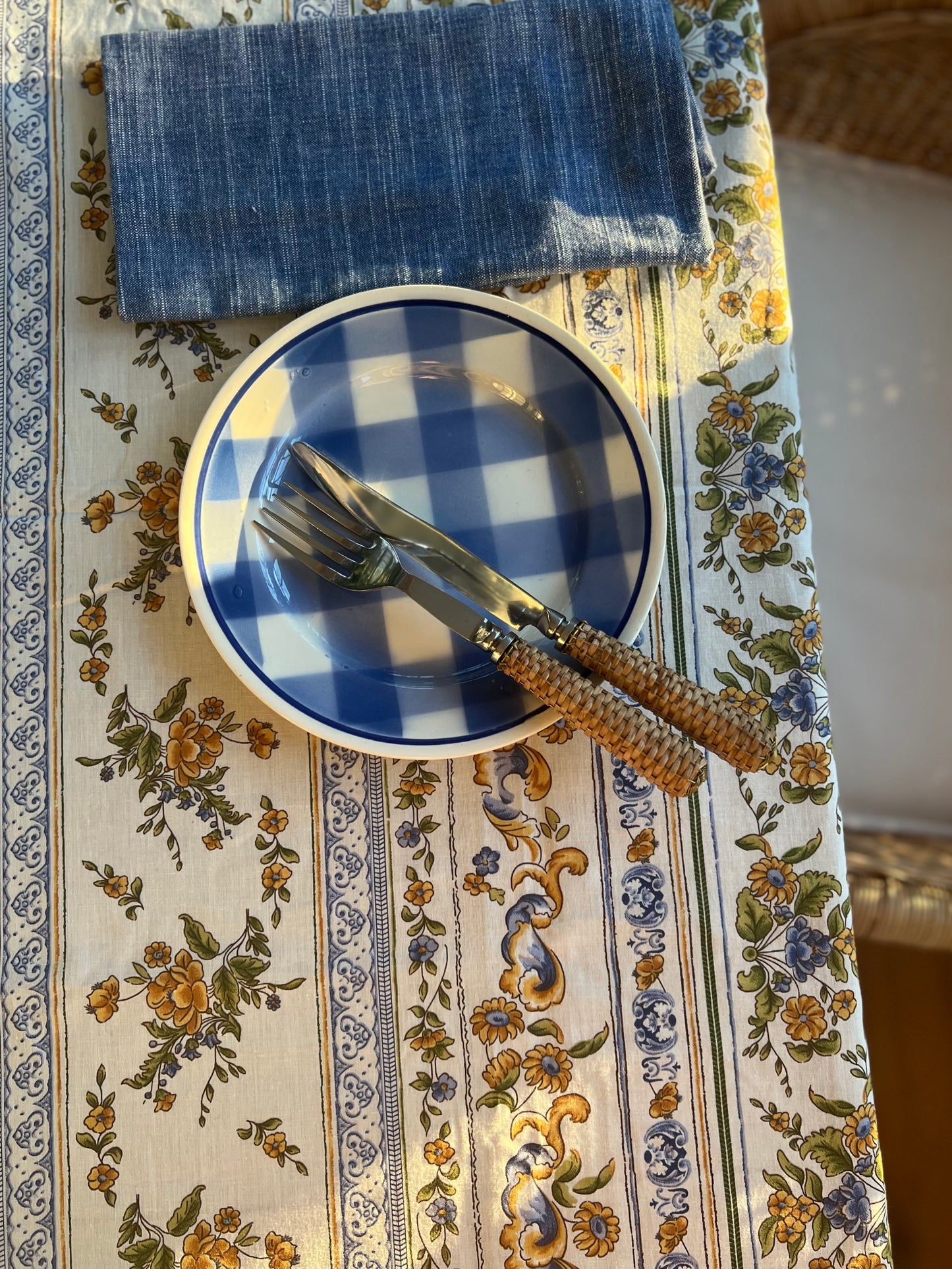 Set of 6 Vintage French Faïencerie Givors Dessert Plates