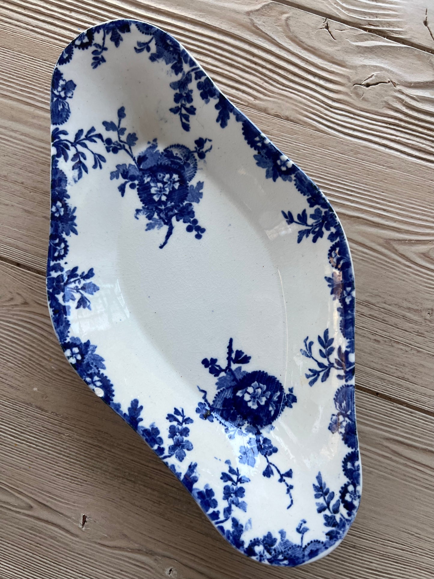 Blue and White French Porcelain Trinket Dish