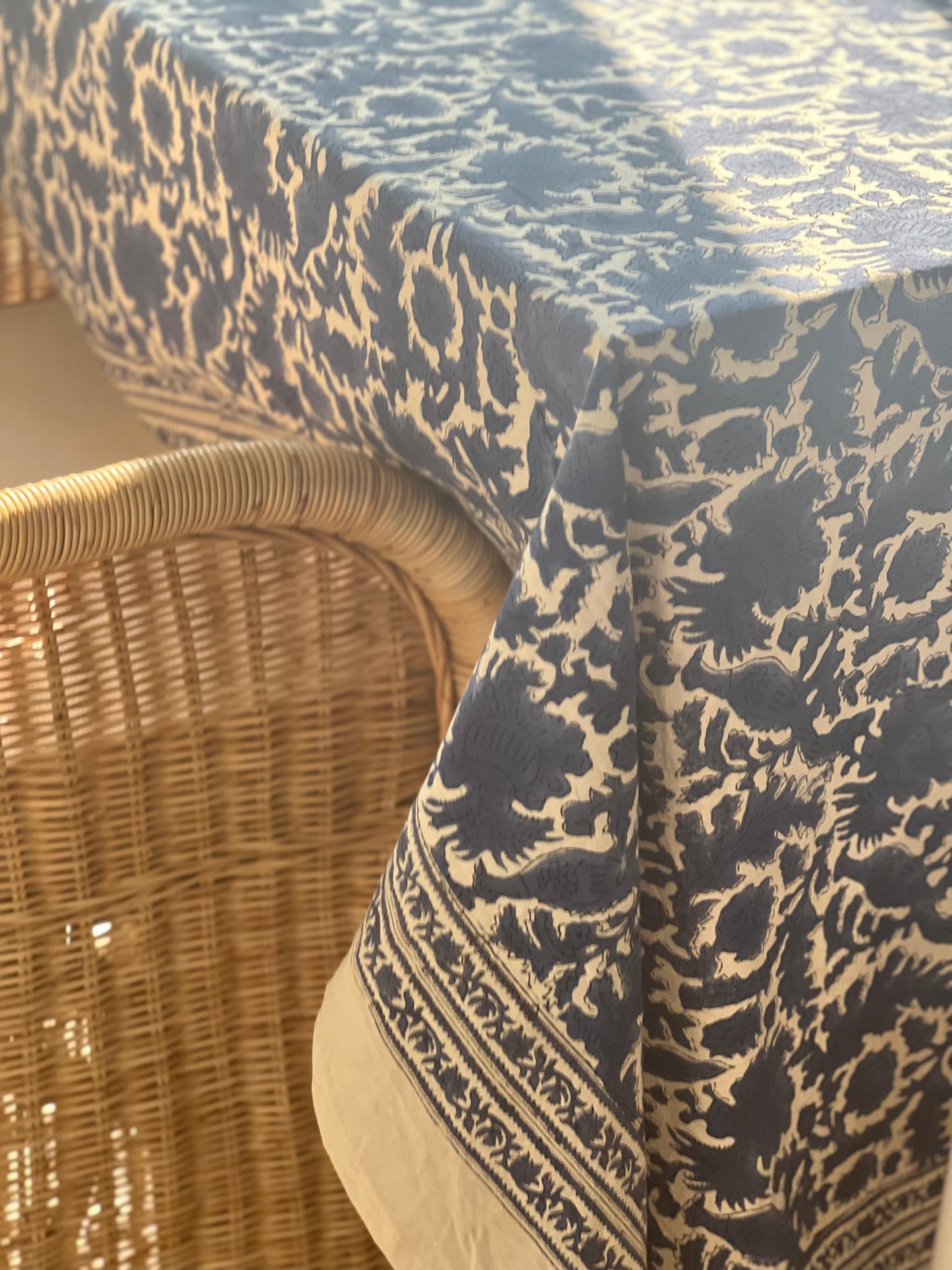 Indigo Pheasant Tablecloth (Large)