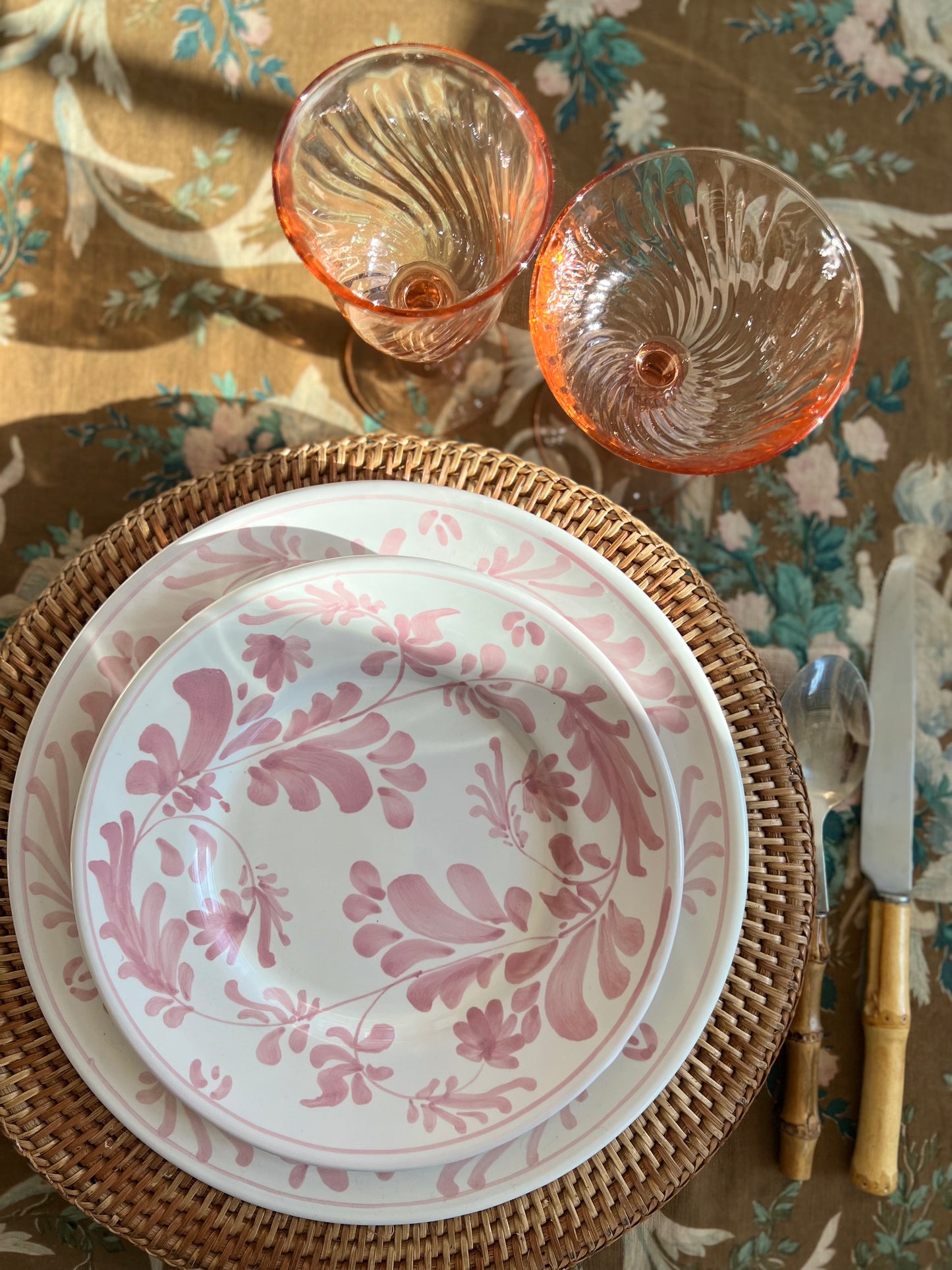 Flora Dinner Plate Pink