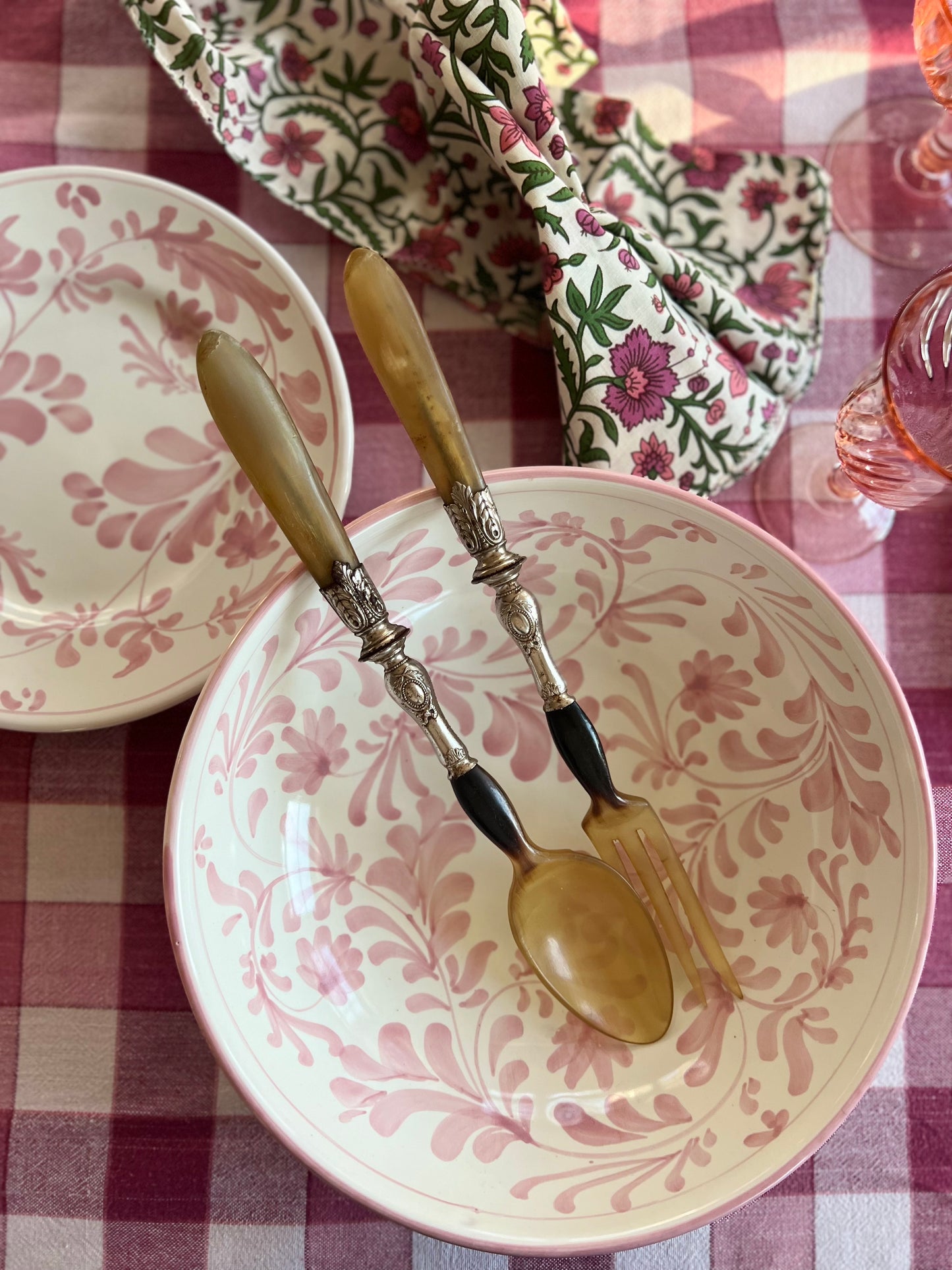 Flora Salad Bowl Pink (Small)