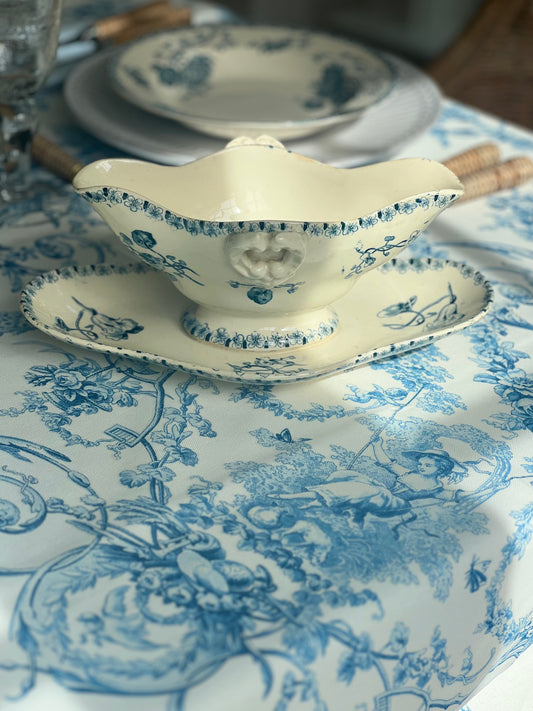 French Ironstone Sauce Boat "Capucines" by Gien