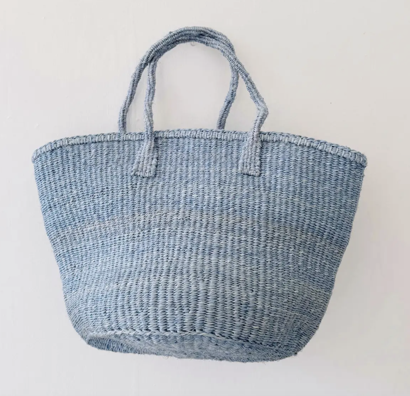 Medium Sisal Tote Sky Blue