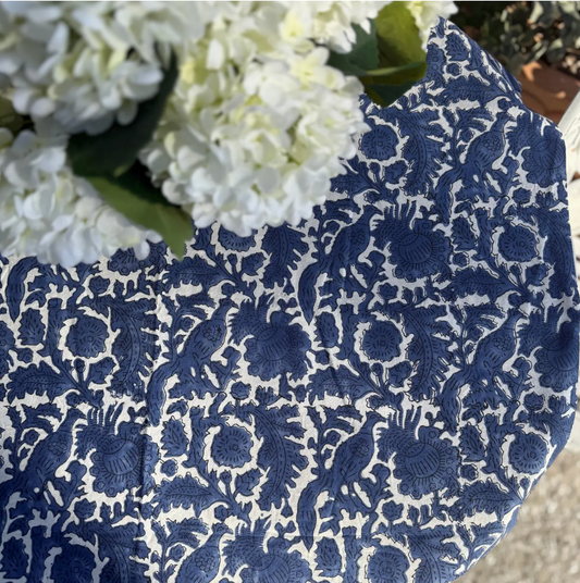 Indigo Pheasant Tablecloth (Large)