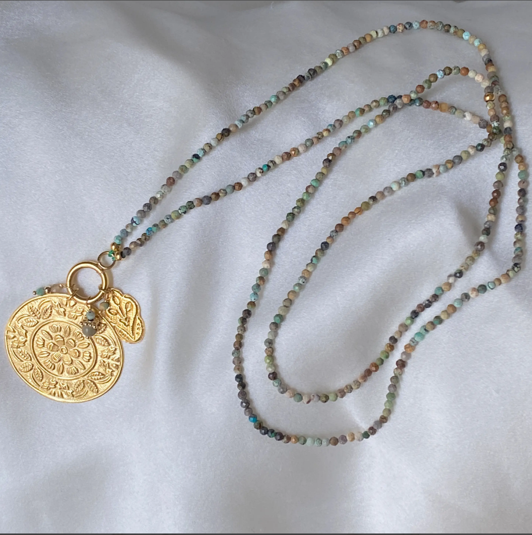 Chloé Long Necklace African Turquoise