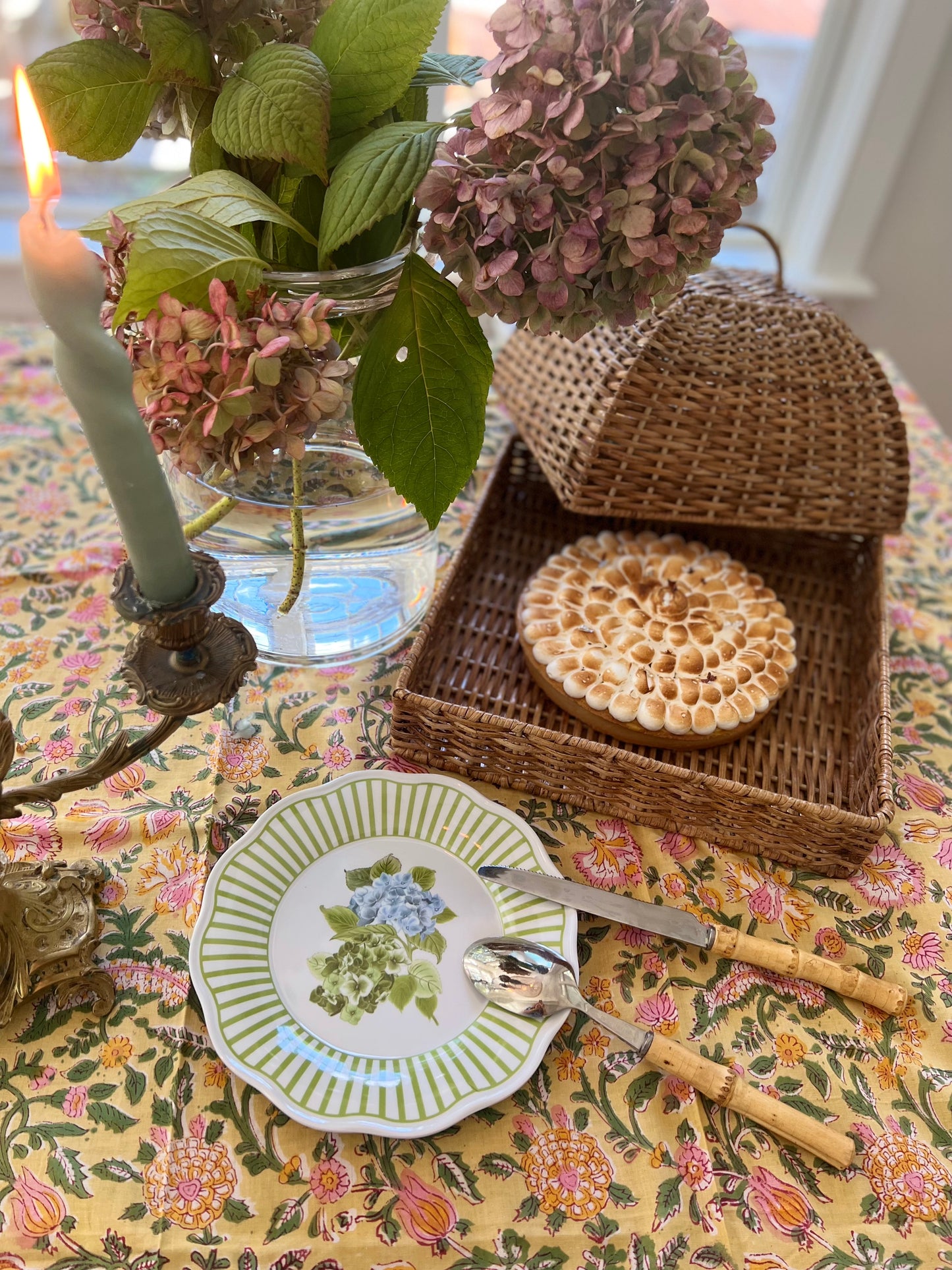 Hydrangea Garden Melamine Salad Plates