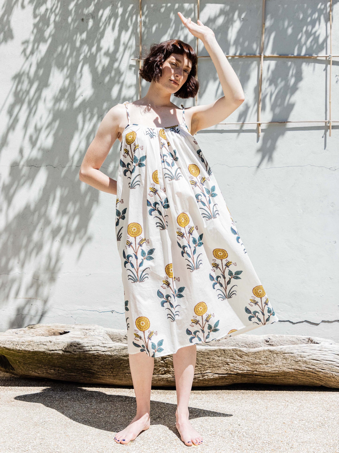 Yellow Hibiscus Dress