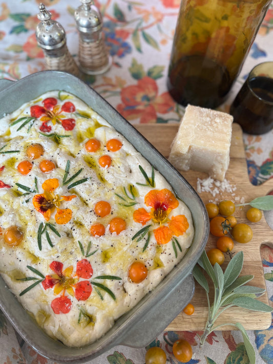 THE Parmesan and Rosemary Focaccia that will accompany all your appetizers
