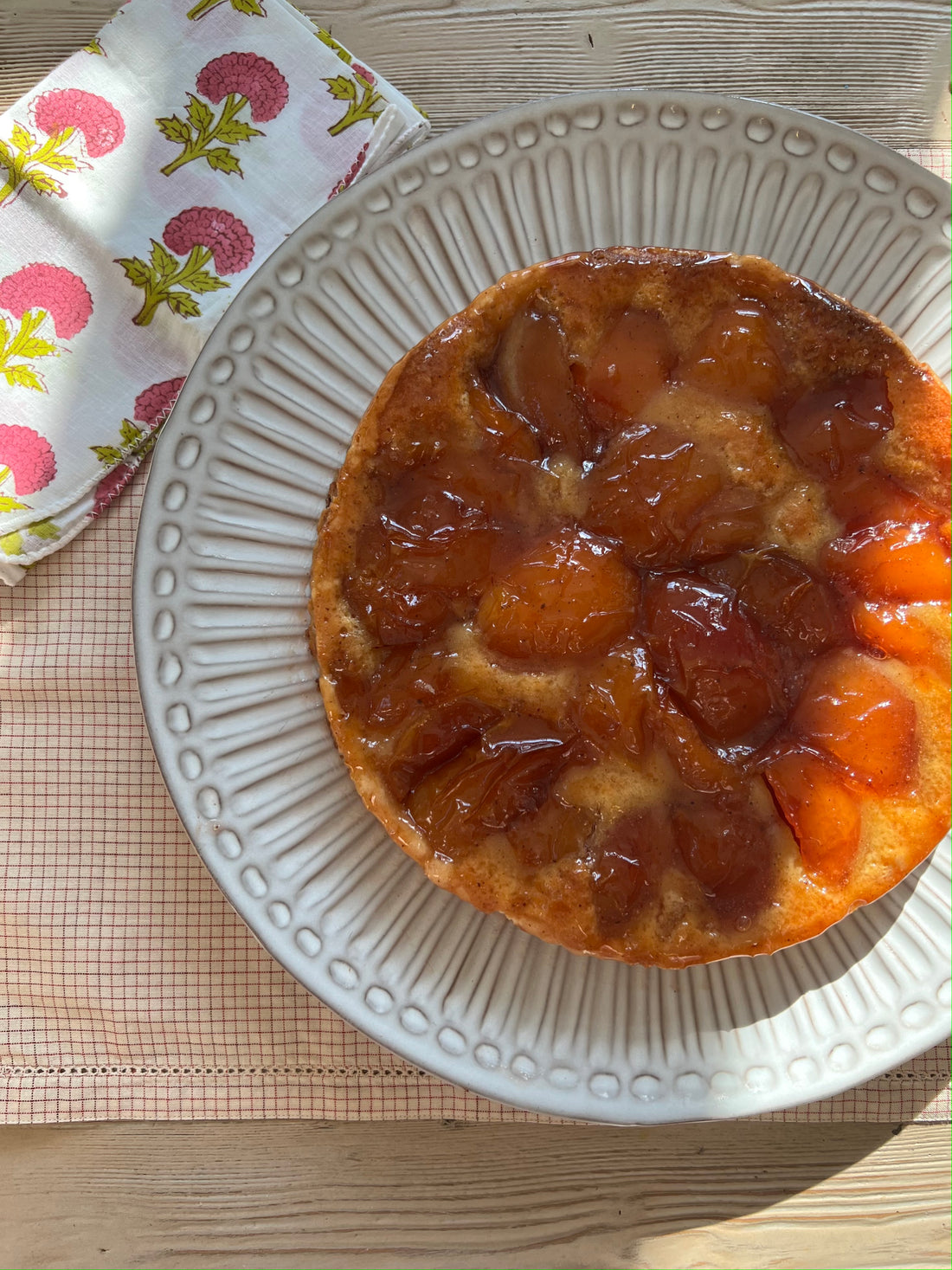 Summer Bliss: French Vanilla Poached Peach Pie