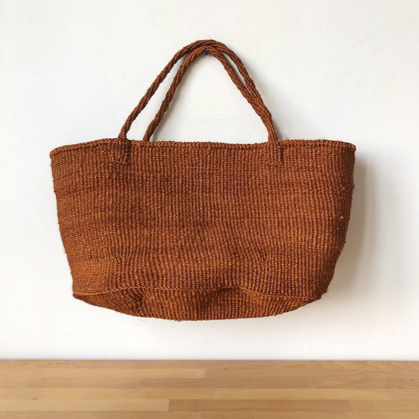 XL Sisal Tote: Rust