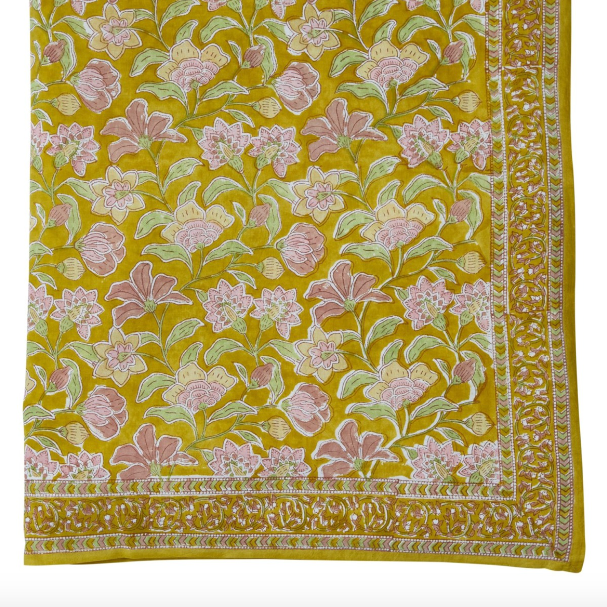 Bohemian Saffron Floral Tablecloth