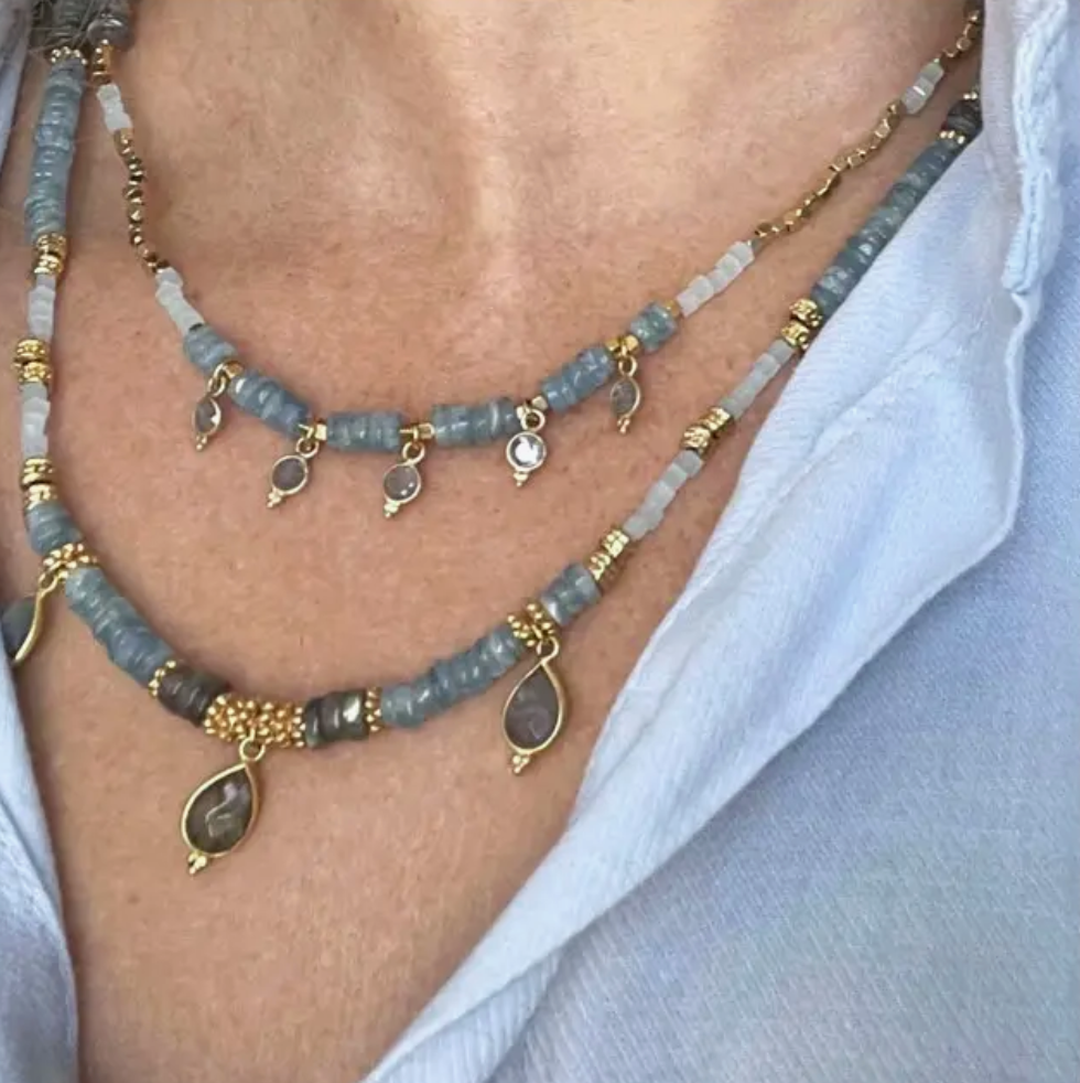 “Cloud” Gemstone Necklace