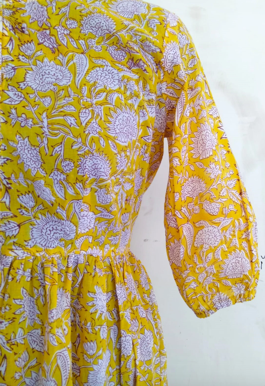 Marigold Floral Dress
