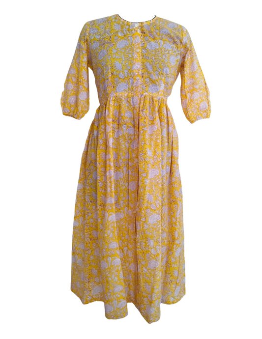 Marigold Floral Dress