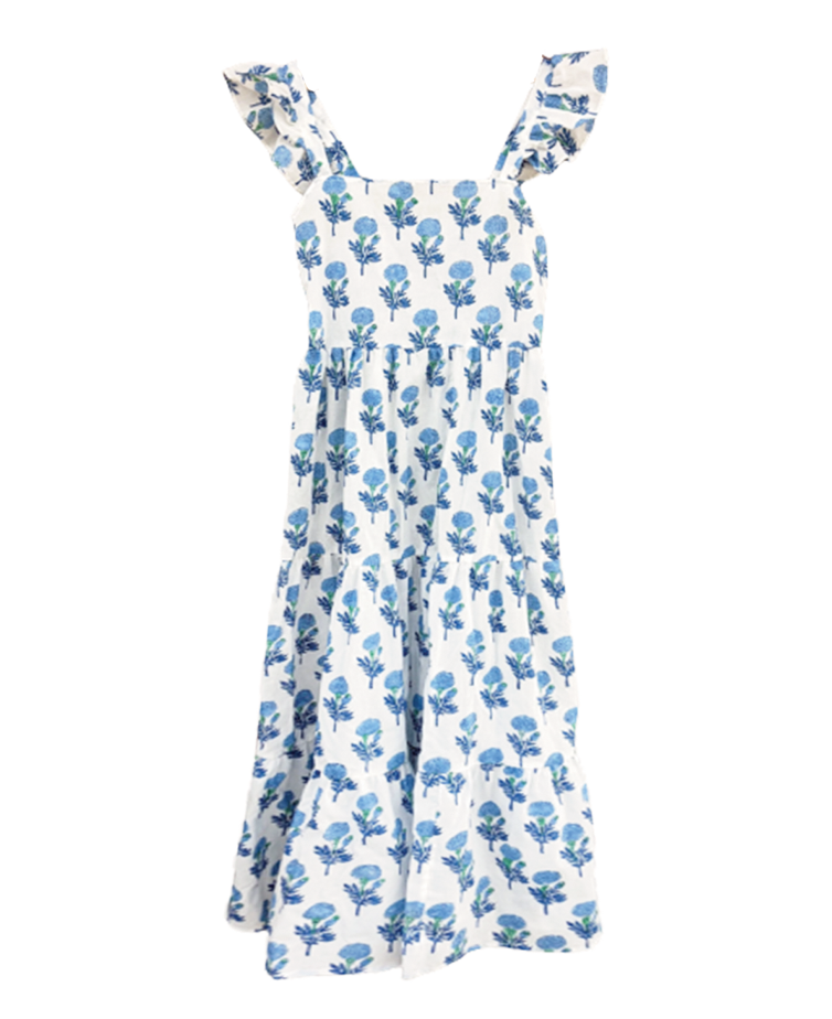 Blue Clementine Floral Dress