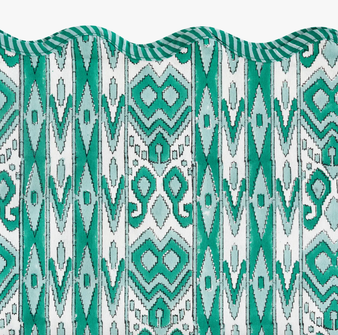 Zoé Green Ikat Tablecloth