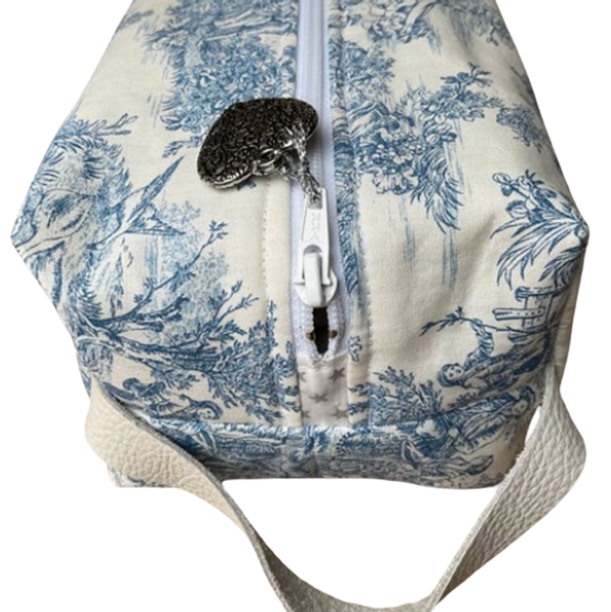 French Toile de Jouy Toiletry Bag