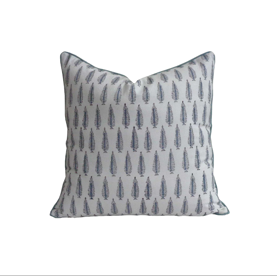 Cape Cod Grey Pine Pillow with Piping