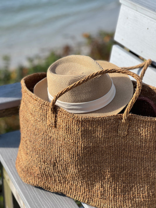 XL Sisal Tote: Ochre