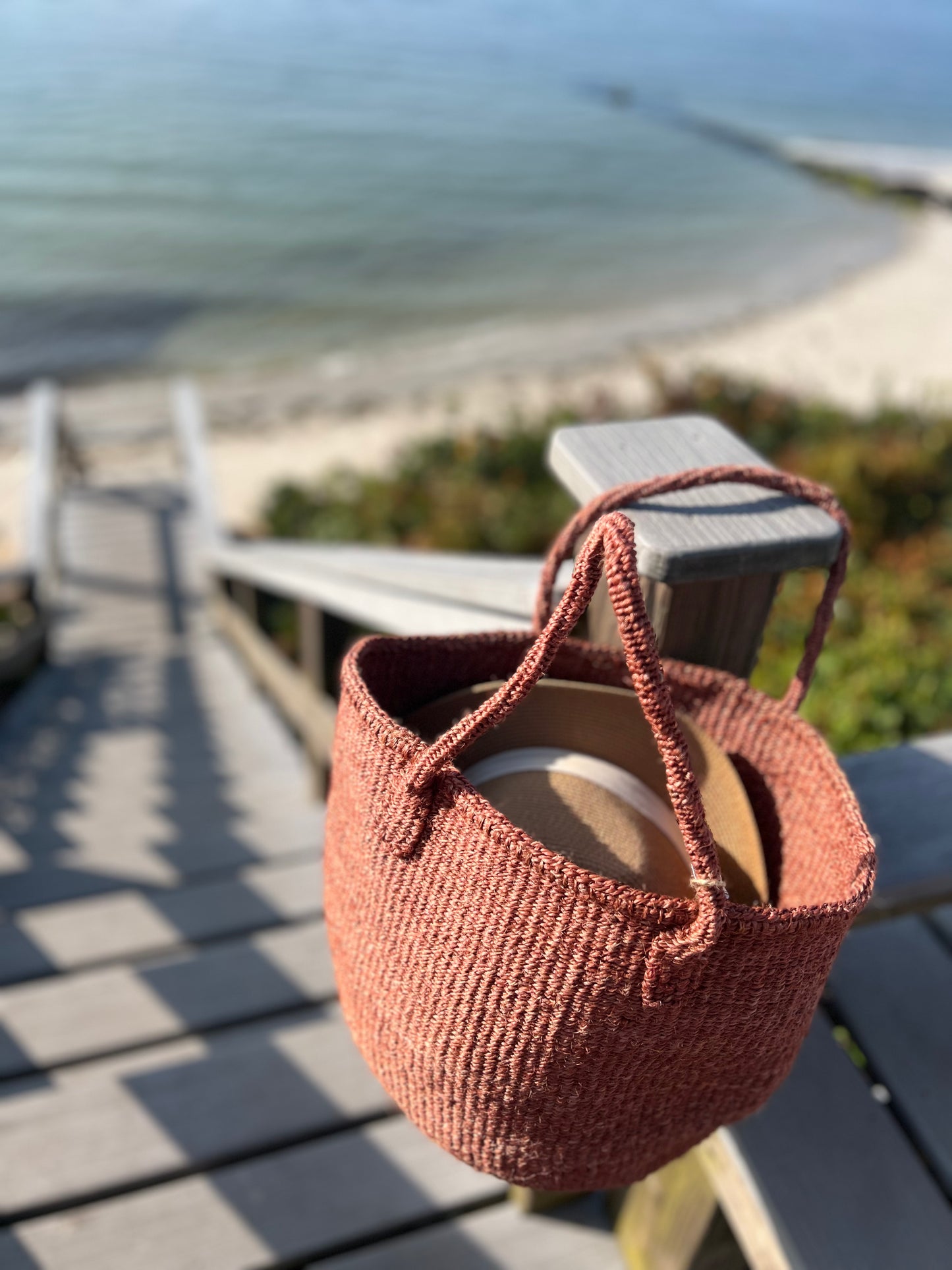 Medium Sisal Tote: Canyon