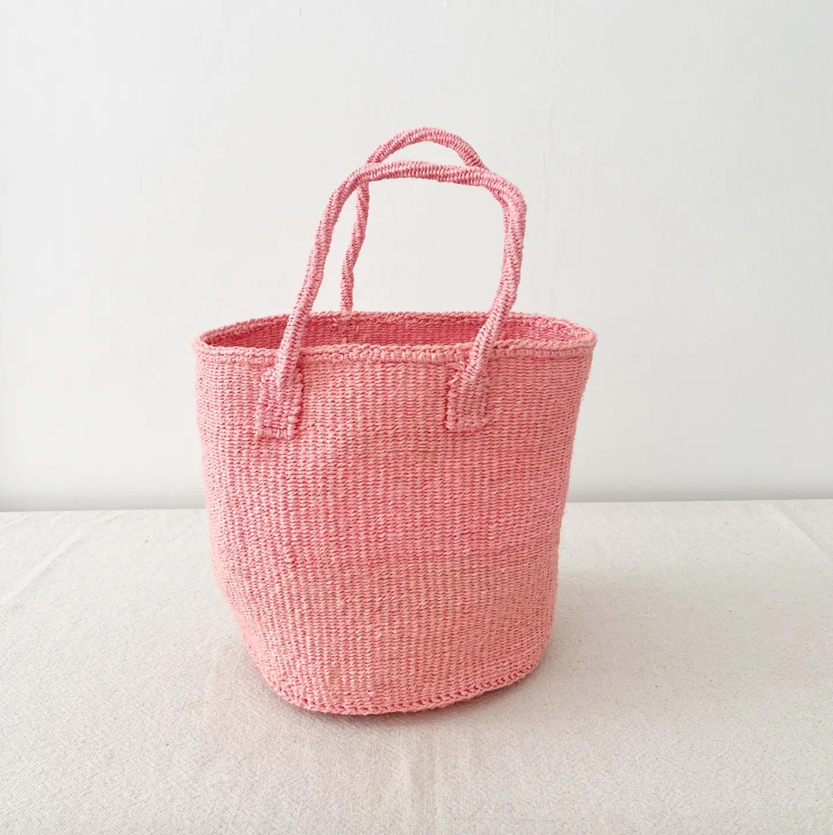 Sisal Woven Summer Bag: Pink Lemonade