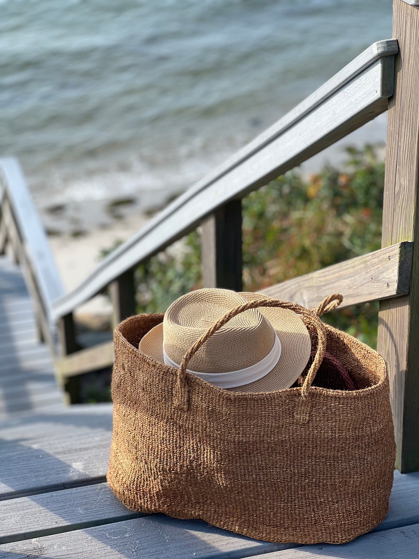 XL Sisal Tote: Ochre