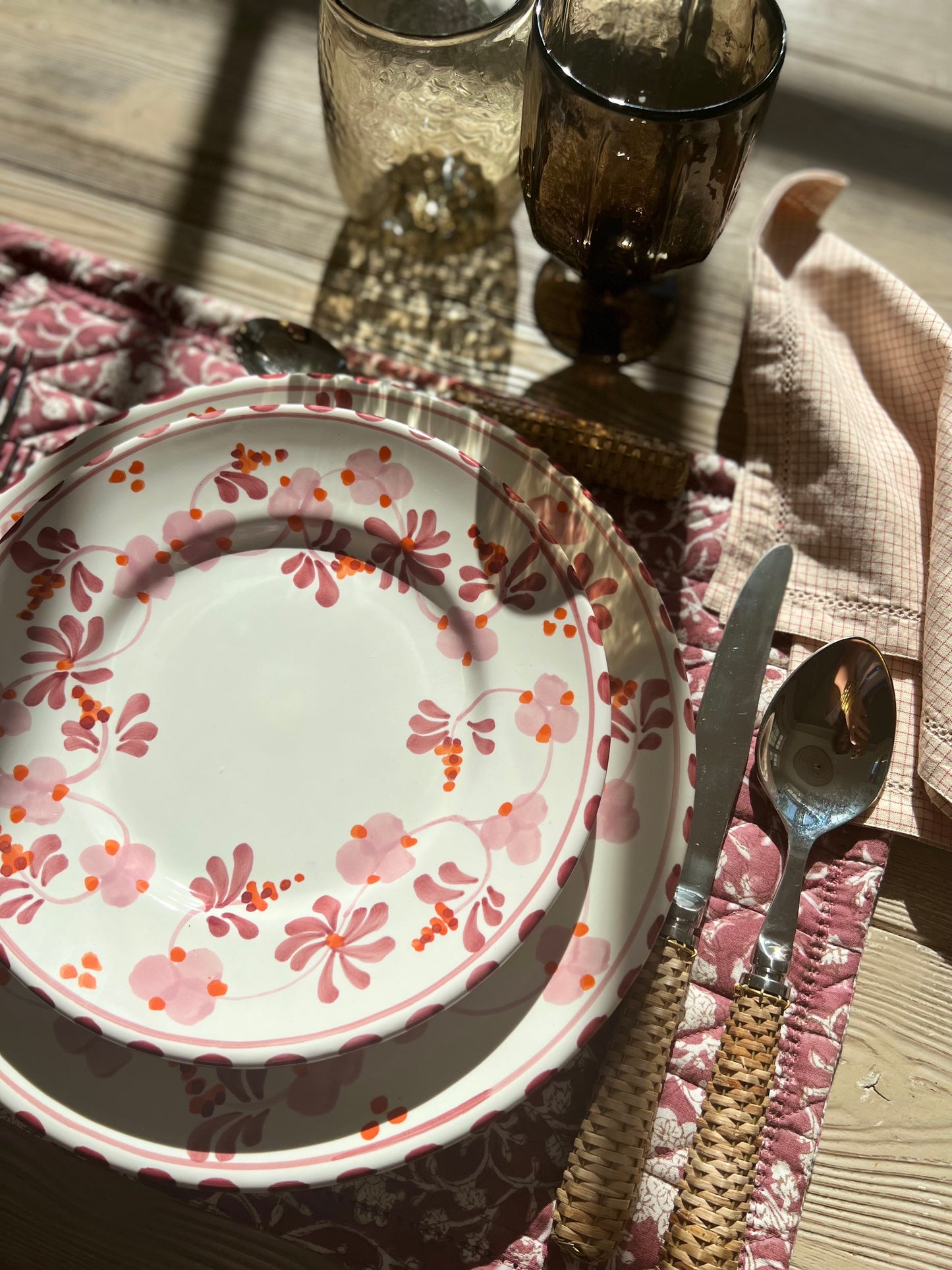 Spring Salad Plate Pink