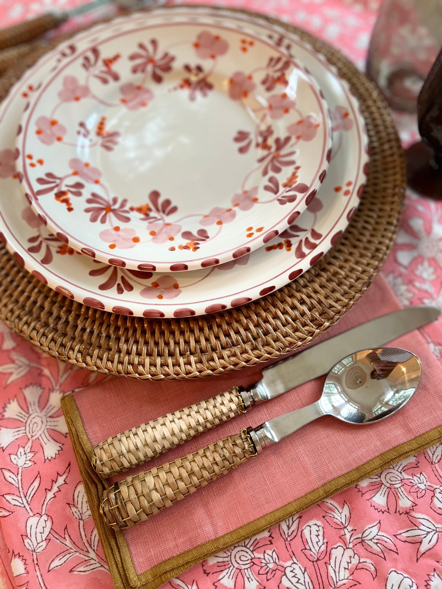 Spring Salad Plate Pink