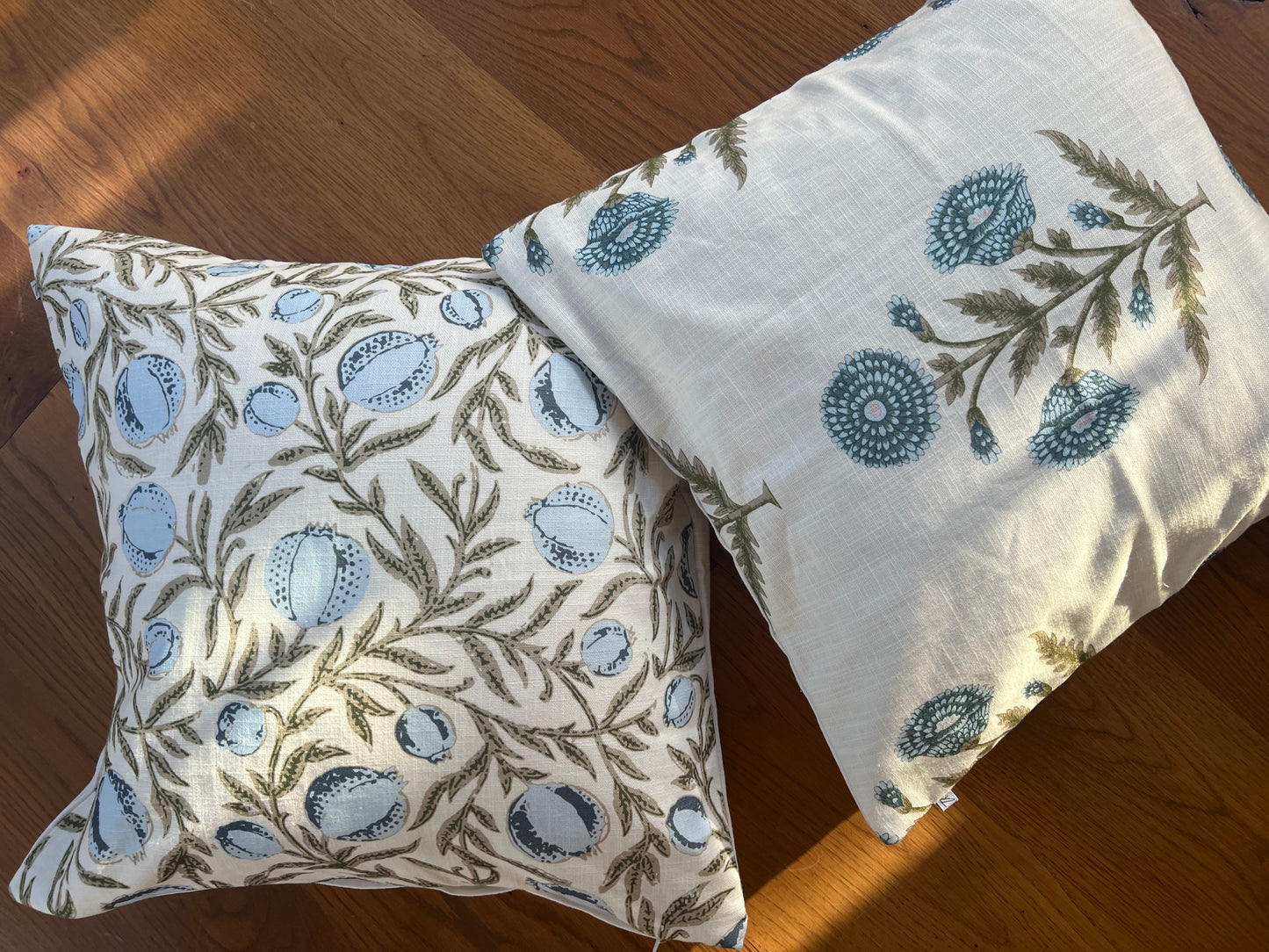 Alisa Blue Print Pillow Cover