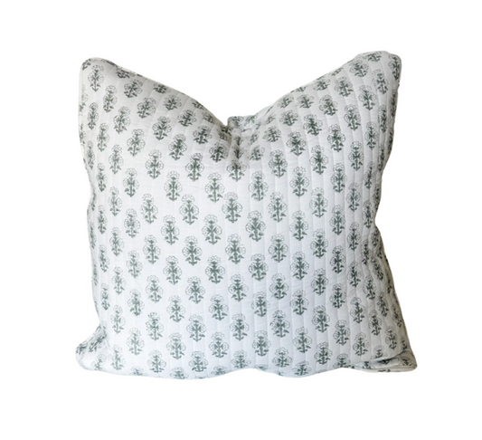 Talelayo Pewter Quilted Pillow