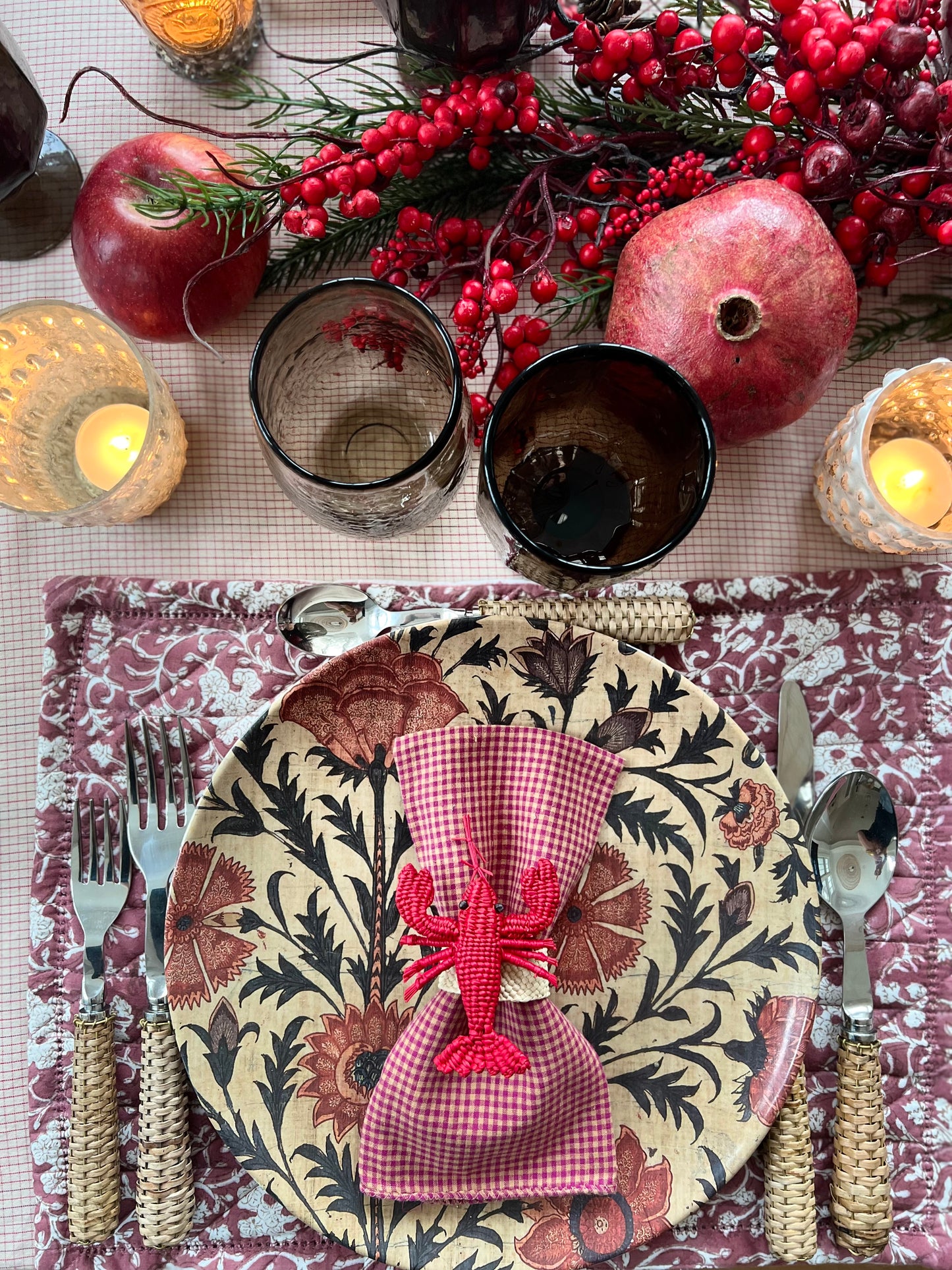 Red Lobster Raffia Napkin Ring