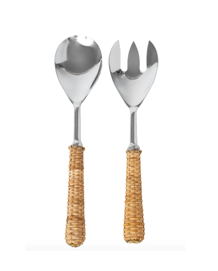 Basketweave Salad Server Set