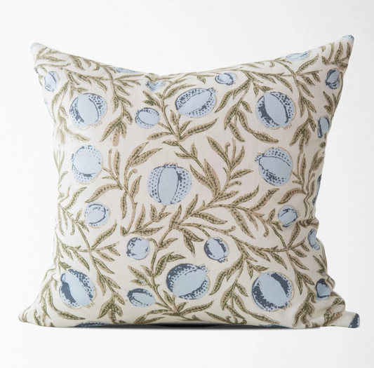 Alisa Blue Print Pillow Cover