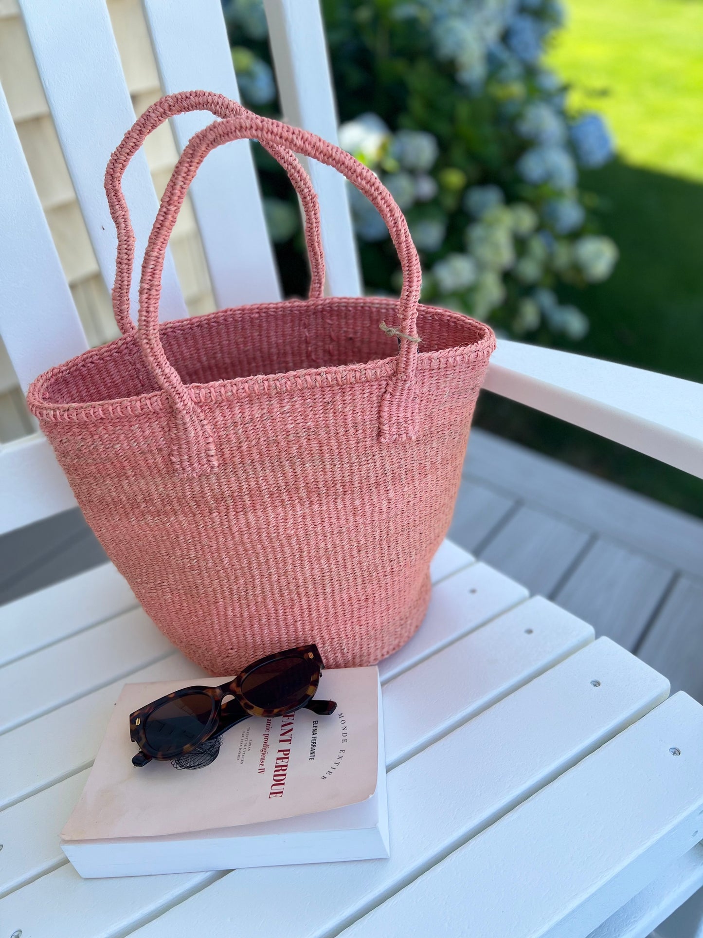 Sisal Woven Summer Bag: Pink Lemonade