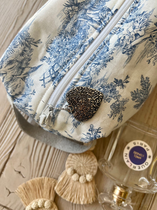 French Toile de Jouy Toiletry Bag