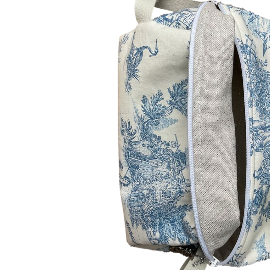 French Toile de Jouy Toiletry Bag