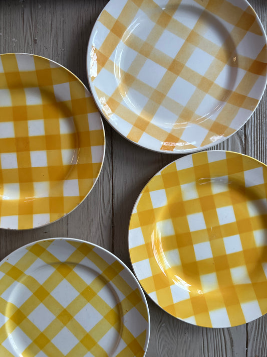 Set of 4 Vintage French Deep Plates