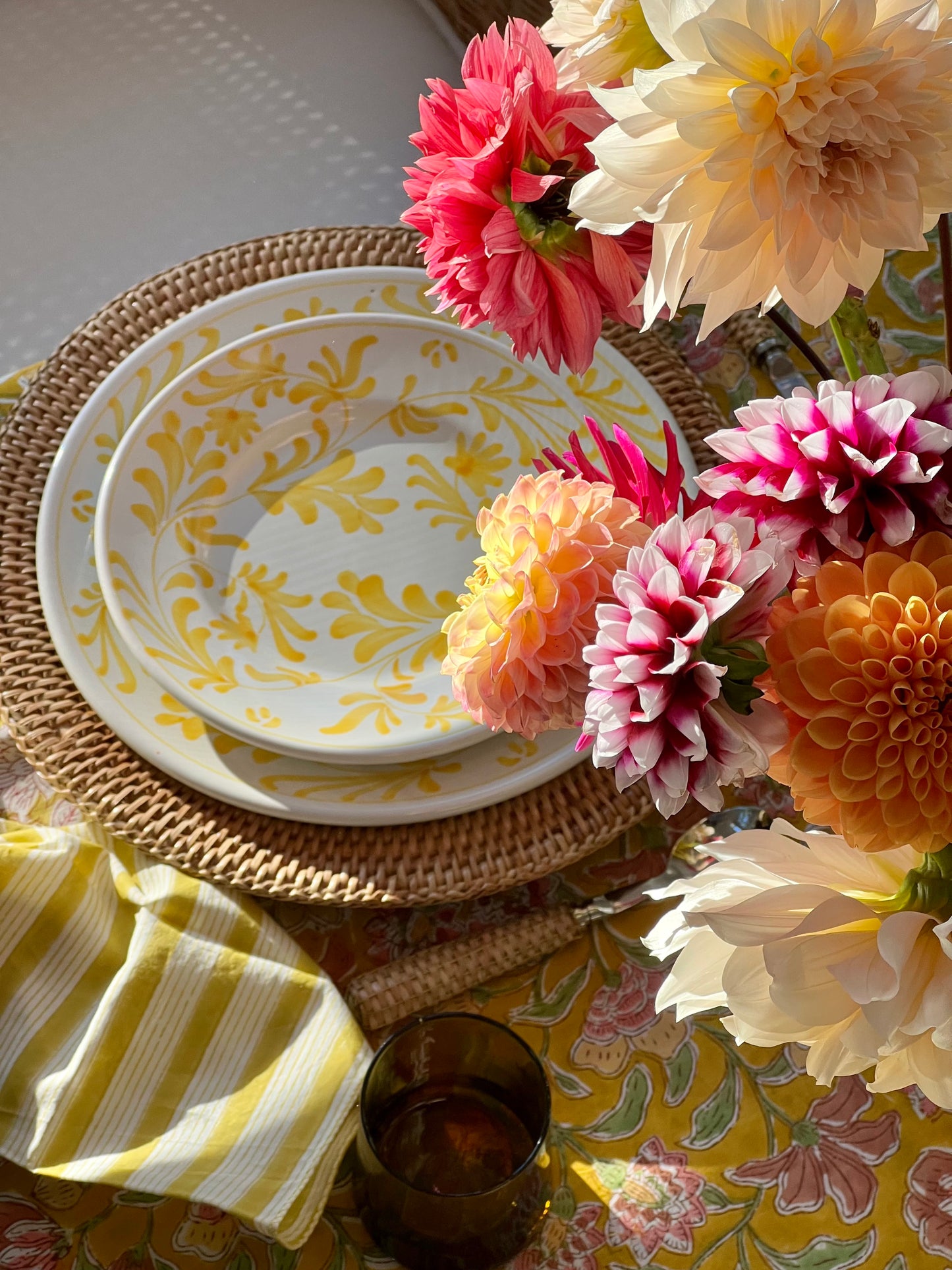 Flora Salad Plate Yellow