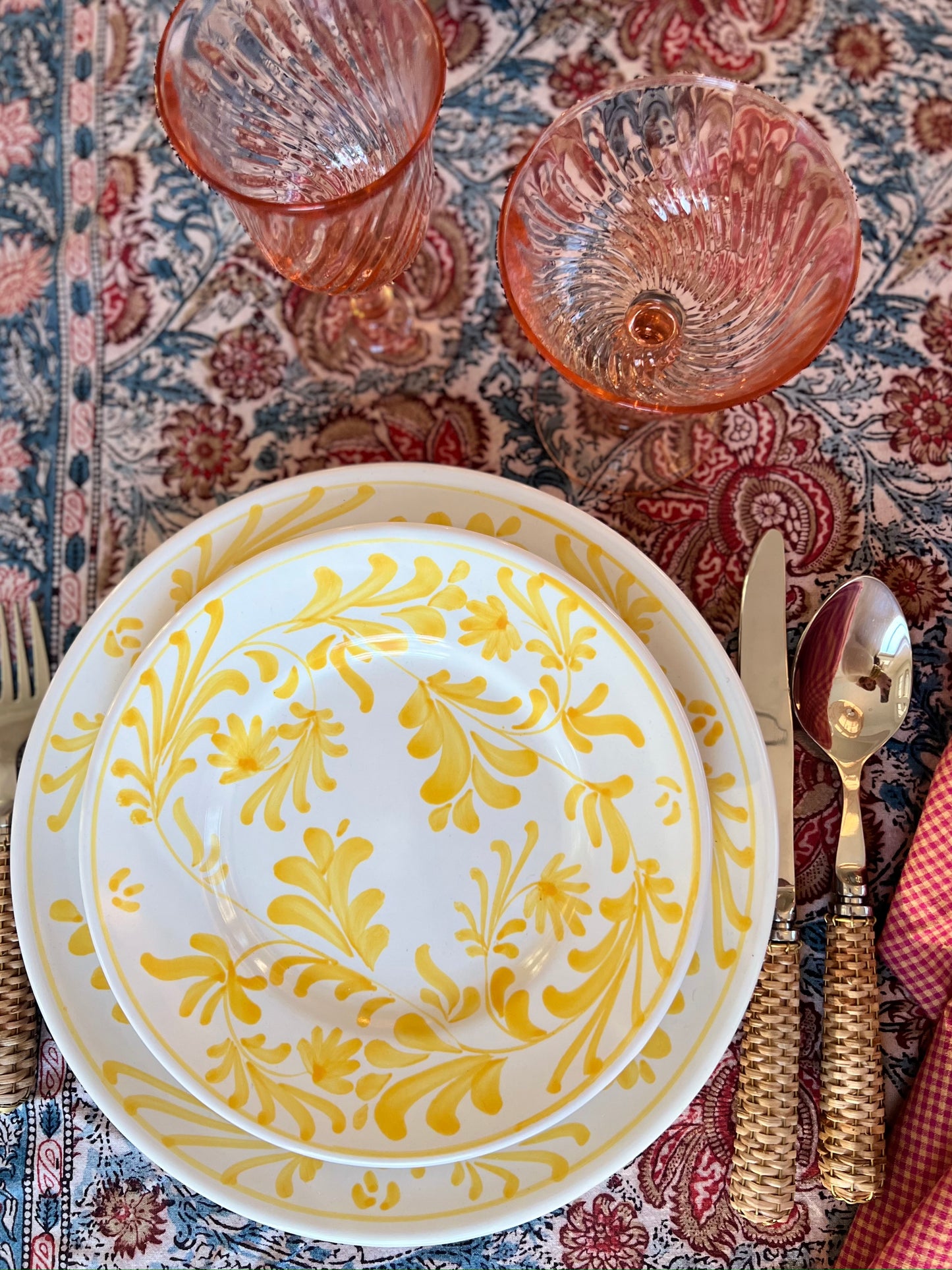 Flora Dinner Plate Yellow