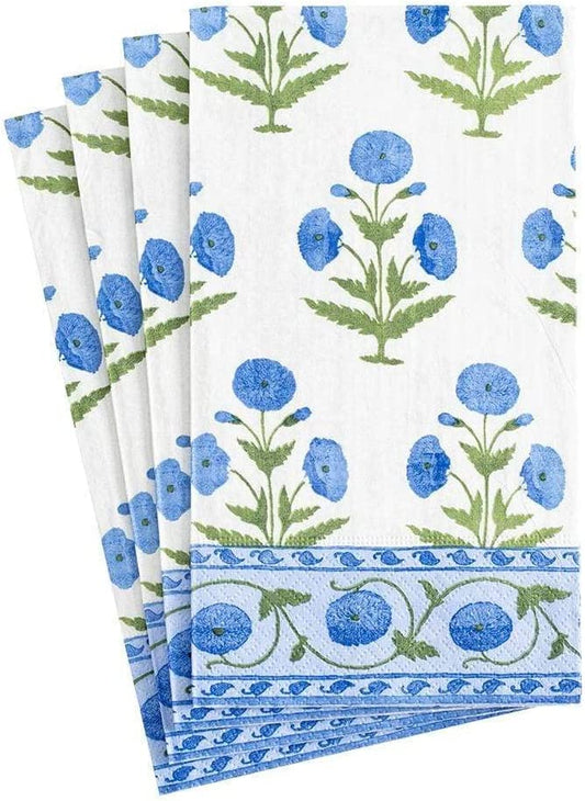 Caspari Indian Poppy Paper Guest Towel Napkins