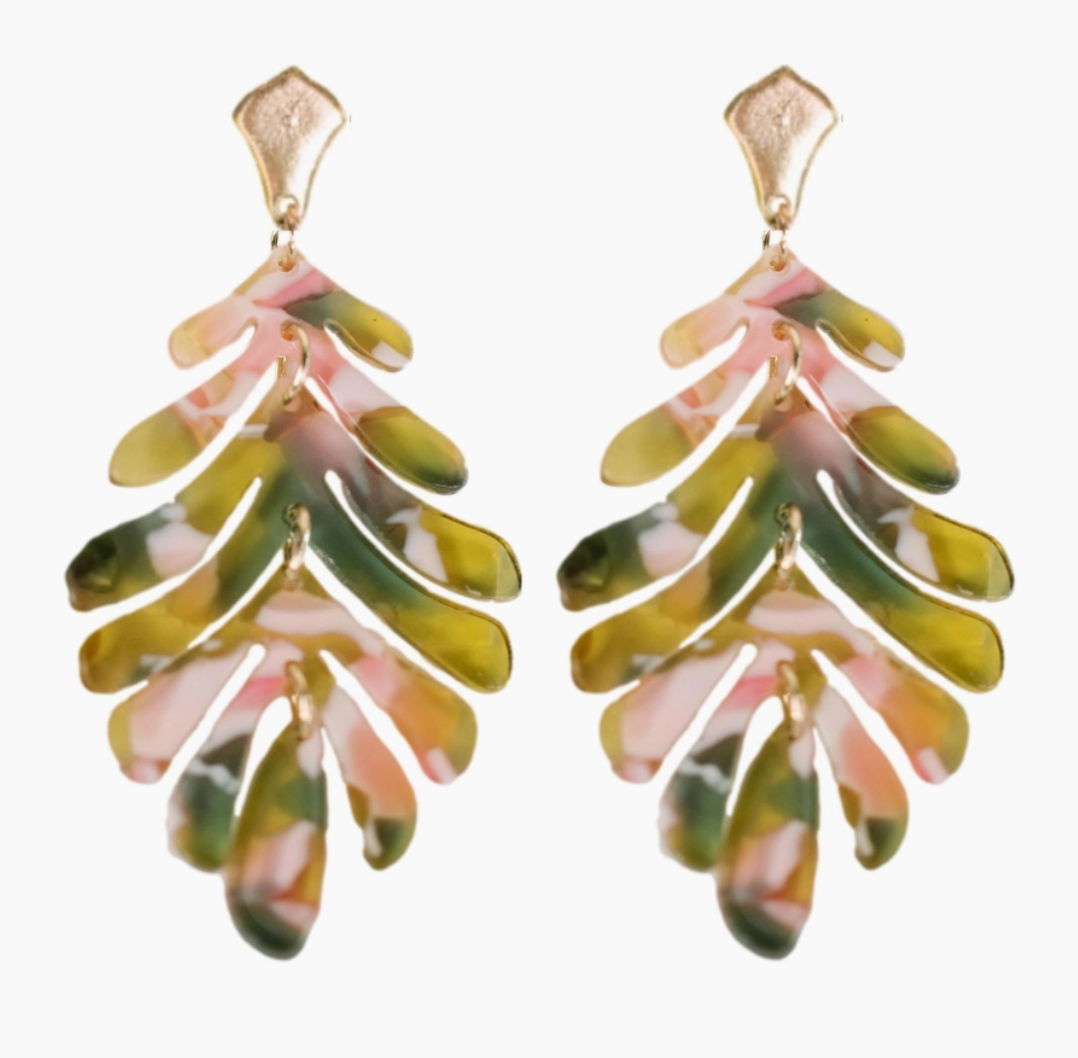 Pink and Green Camo Petite Palm Drops