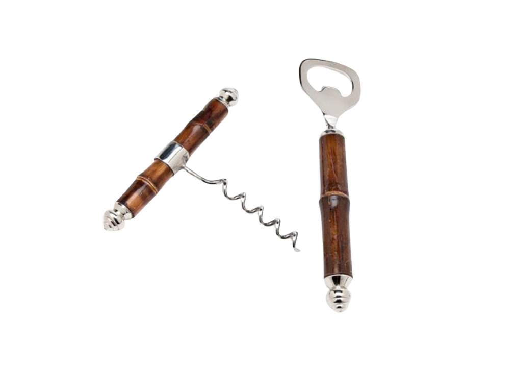 Bamboo Bottle Opener & Corkscrew