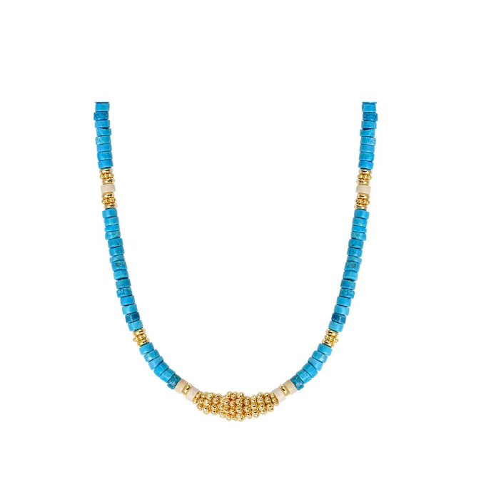 Goldie Necklace Blue Aventurine