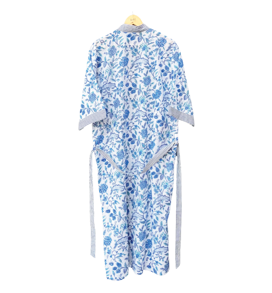 Nina Blue Foral Kimono