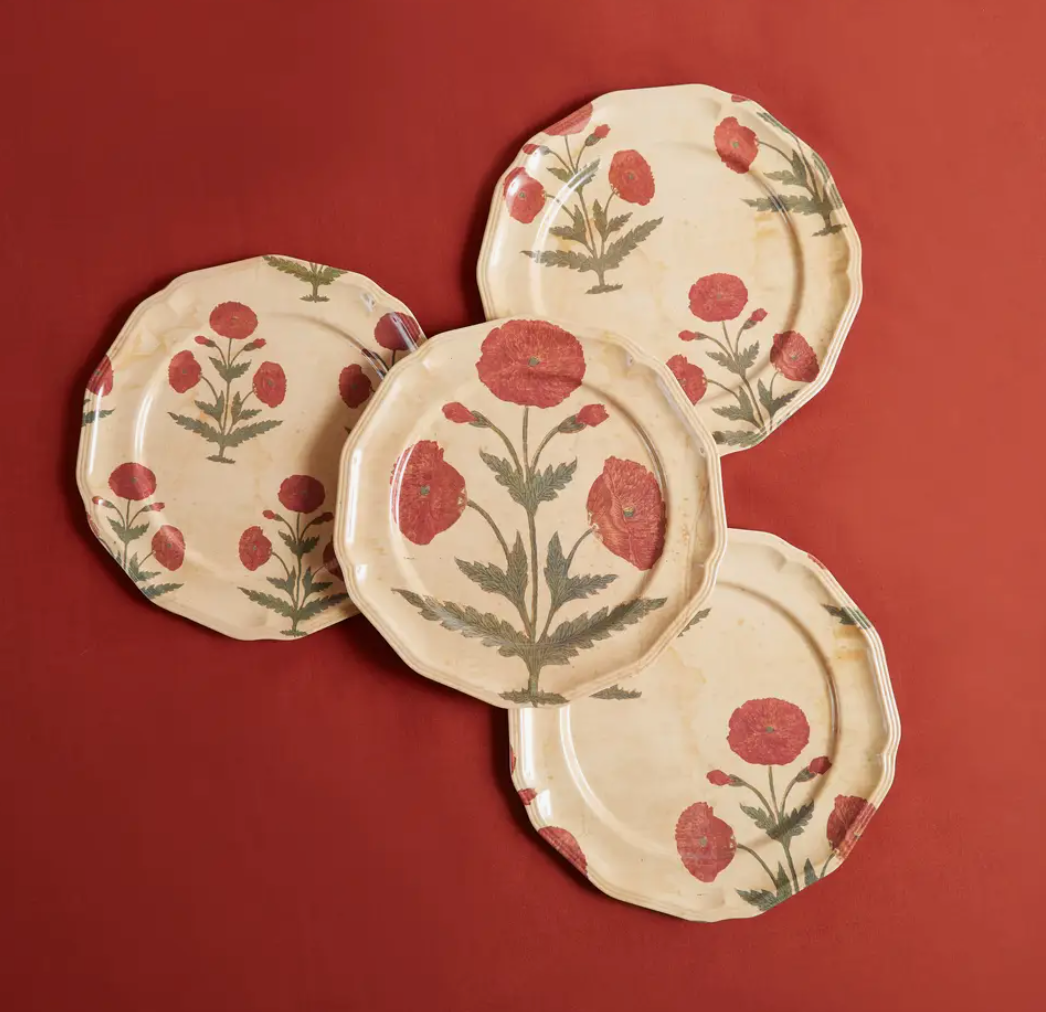 Poppy Red Side Plates