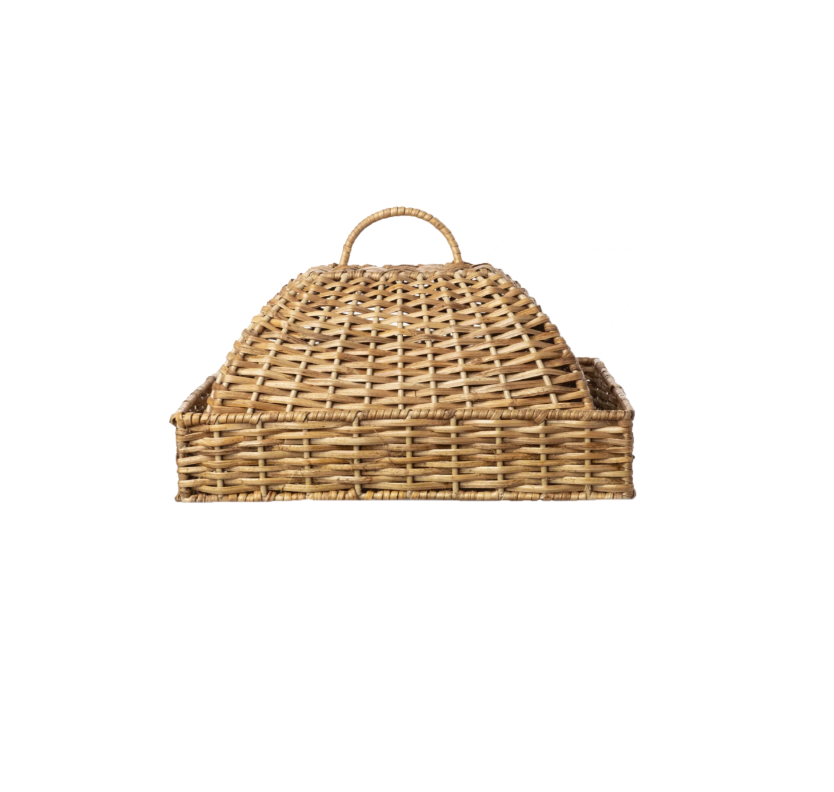 Square Wicker Domed Cloche