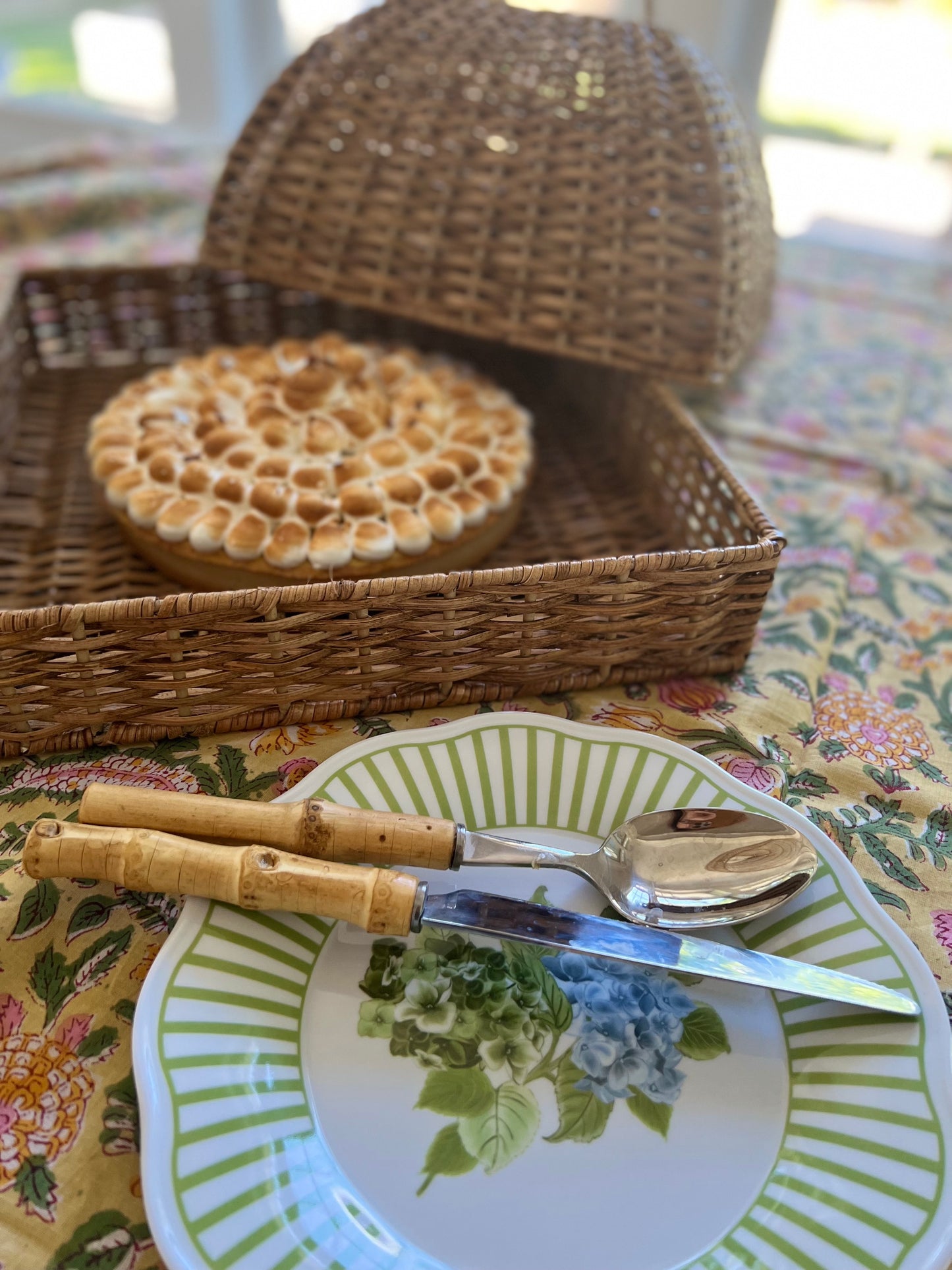 Square Wicker Domed Cloche